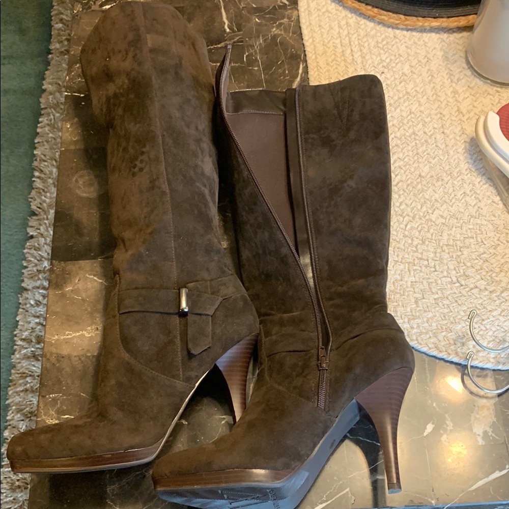 Worthington Brown Heeled Boots with Stiletto Heel